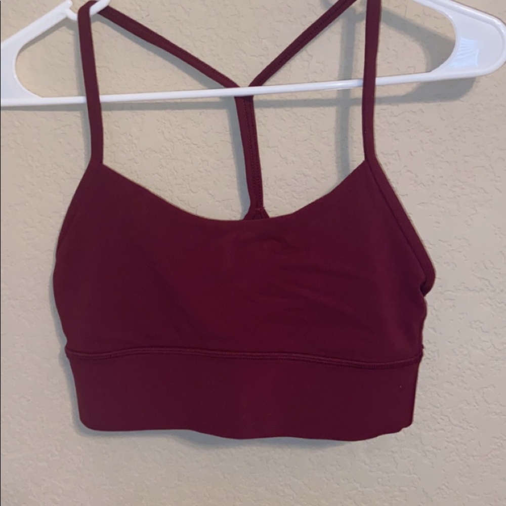 Maroon lululemon sport bra